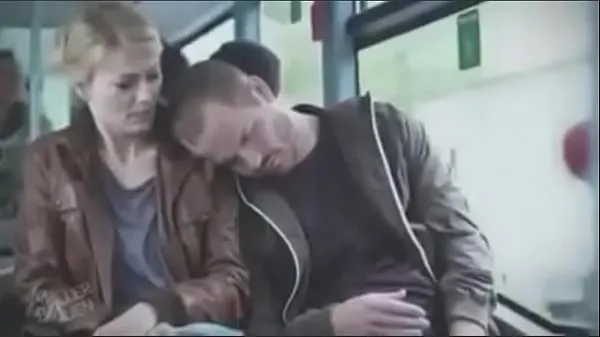 New blonde m. by fake sleeper on bus energy Videos