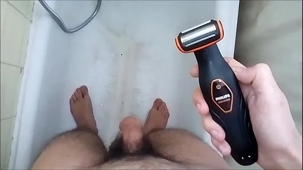 Nieuwe Shaving My Big Thick Sexy Hot Hairy Cock & Balls in the BathRoom energievideo's