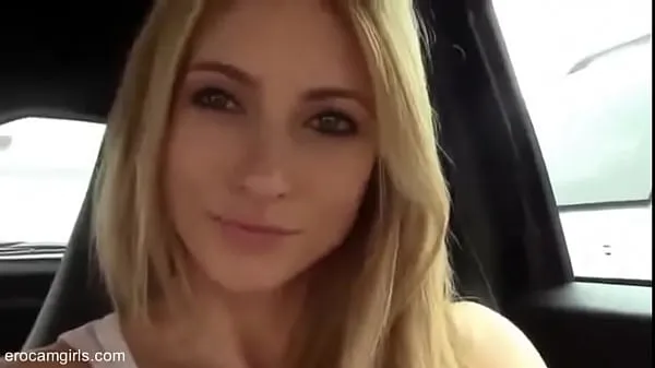 Nowe filmy Blondy hot girl gone wild and Masturbating in the car energii