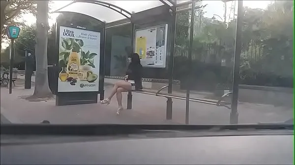 Video tenaga bitch at a bus stop baharu