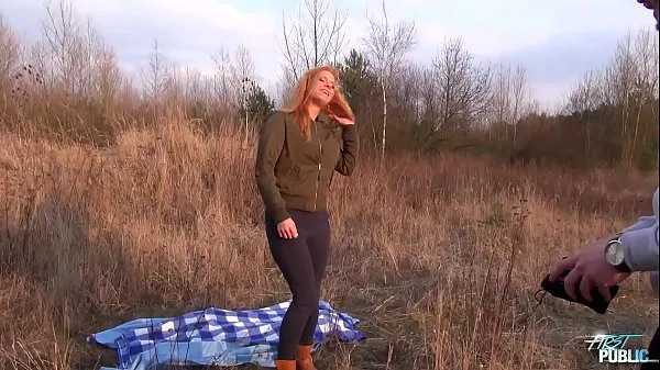 New Redhead beauty convinced to fuck outdoor with wierd stranger energy Videos