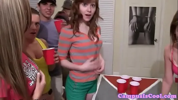 Nya Crazy college babes drilled at dorm party energivideor