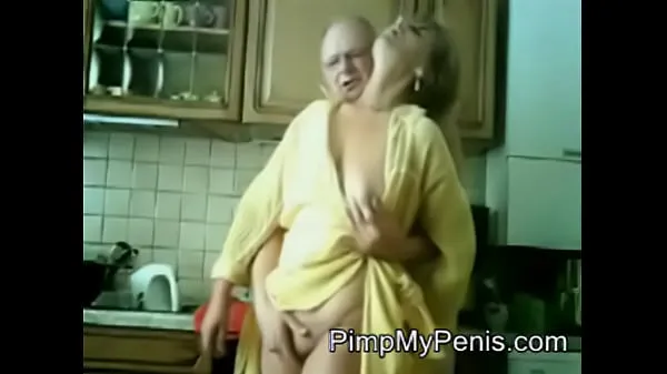 New old couple having fun in cithen energy Videos