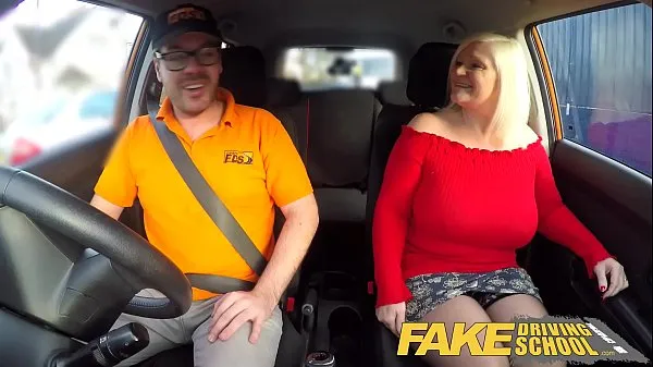 New Fake Driving School Busty mature MILF sucks and fucks lucky instructor energy Videos