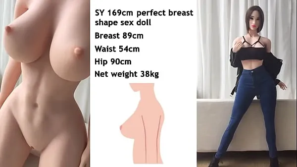 Nieuwe SY perfect breast shape sex doll energievideo's