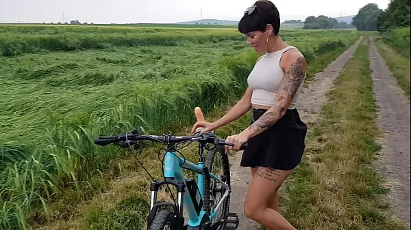 New Premiere! Bicycle fucked in public horny energy Videos