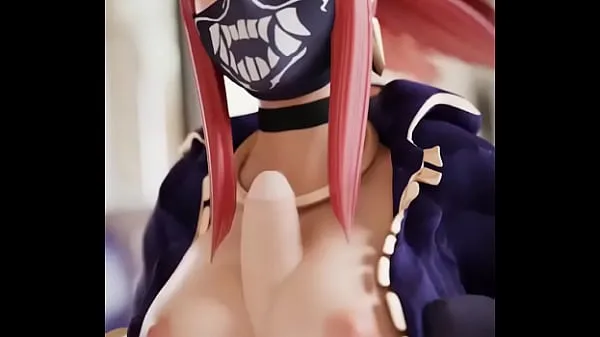 Nieuwe Akali masturbating with her tits league of legends energievideo's