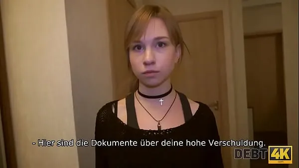 Nová DEBT4k. Teen debtor pays for debt with tender mouth and vagina energetika Videa