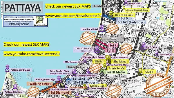 New Street Prostitution Map of Pattaya in Thailand ... Strassenstrich, Sex Massage, Streetworkers, Freelancers, Bars, Blowjob energi videoer
