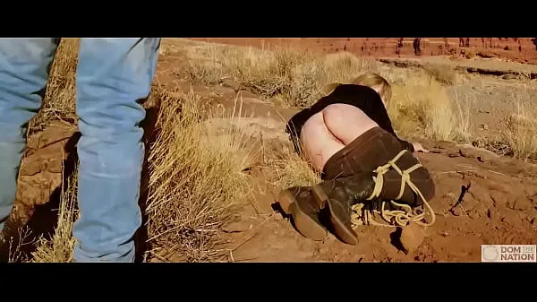 नई Big-ass blonde gets her asshole whipped, then gets rough anal sex in dirt and piss -- a real BDSM session outdoors in the Western USA with Rebel Rhyder ऊर्जा वीडियो