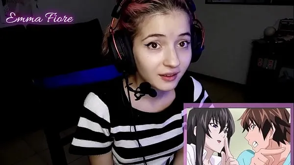 New 18yo youtuber gets horny watching hentai during the stream and masturbates - Emma Fiore energy Videos