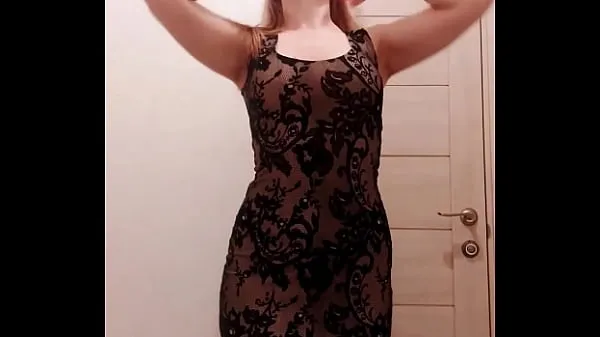New MILF in Dress Sucks Dildo and Caresses Wet Pussy in the Restroom energy Videos