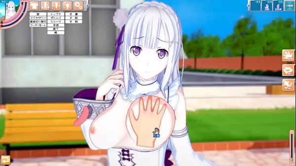 Video Eroge Koikatsu! ] Re zero (Re zero) Emilia rubs her boobs H! 3DCG Big Breasts Anime Video (Life in a Different World from Zero) [Hentai Game năng lượng mới