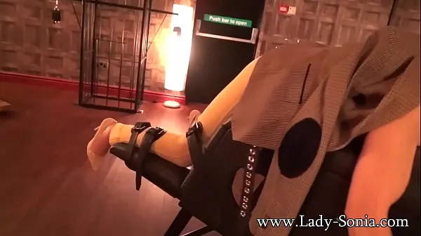 New Lady Sonia caged and strips nude in the sex dungeon energy Videos