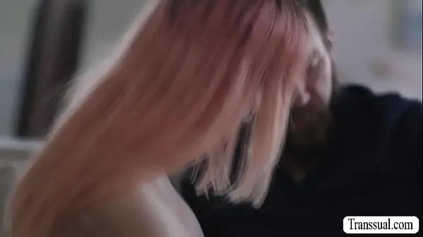 नई Pink haired TS comforted by her bearded stepdad by licking her ass to makes it wet and he then fucks it so deep and hard ऊर्जा वीडियो