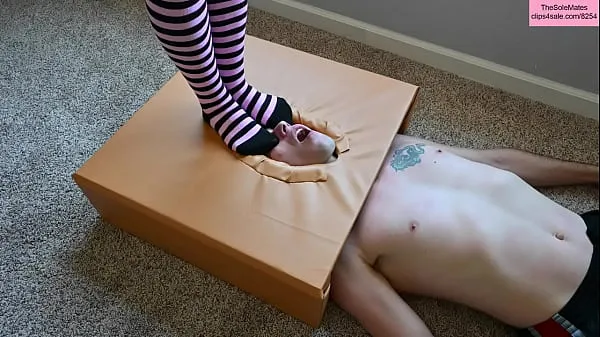 New TSM - Dylan tramples my face in a fetish box wearing long socks energy Videos
