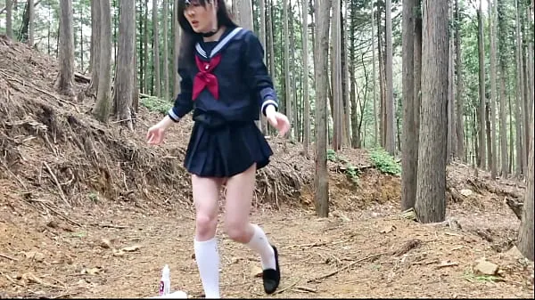 Video tenaga Japanese Crossdresser Sailor outdoor masturbation baharu