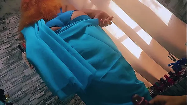 Ny Saree Wearing Sexy Sheron Deep Blowjob and Hard Pussy Fuck energi videoer