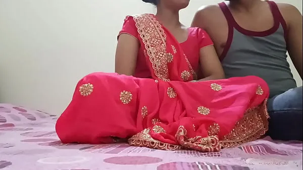 New Indian Desi newly married hot bhabhi was fucking on dogy style position with devar in clear Hindi audio energy Videos