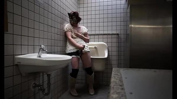 Nya Japanese transvestite Ayumi masturbation public toilet 009 energivideor