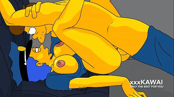Nya Police Marge tries to Arrest Snake but he Fucks Her (The Simpsons energivideor